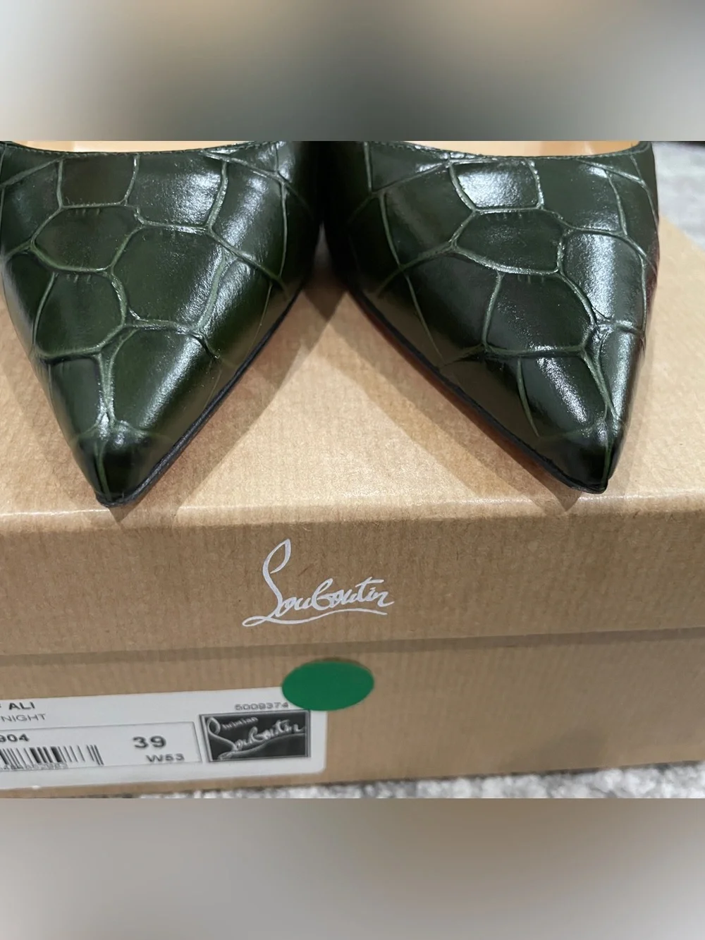 Green Christian Louboutin Kate 100 size 39